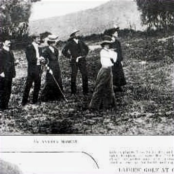 Photograph: Wilcannia Golf in 1905 on the bank of the Darling River.